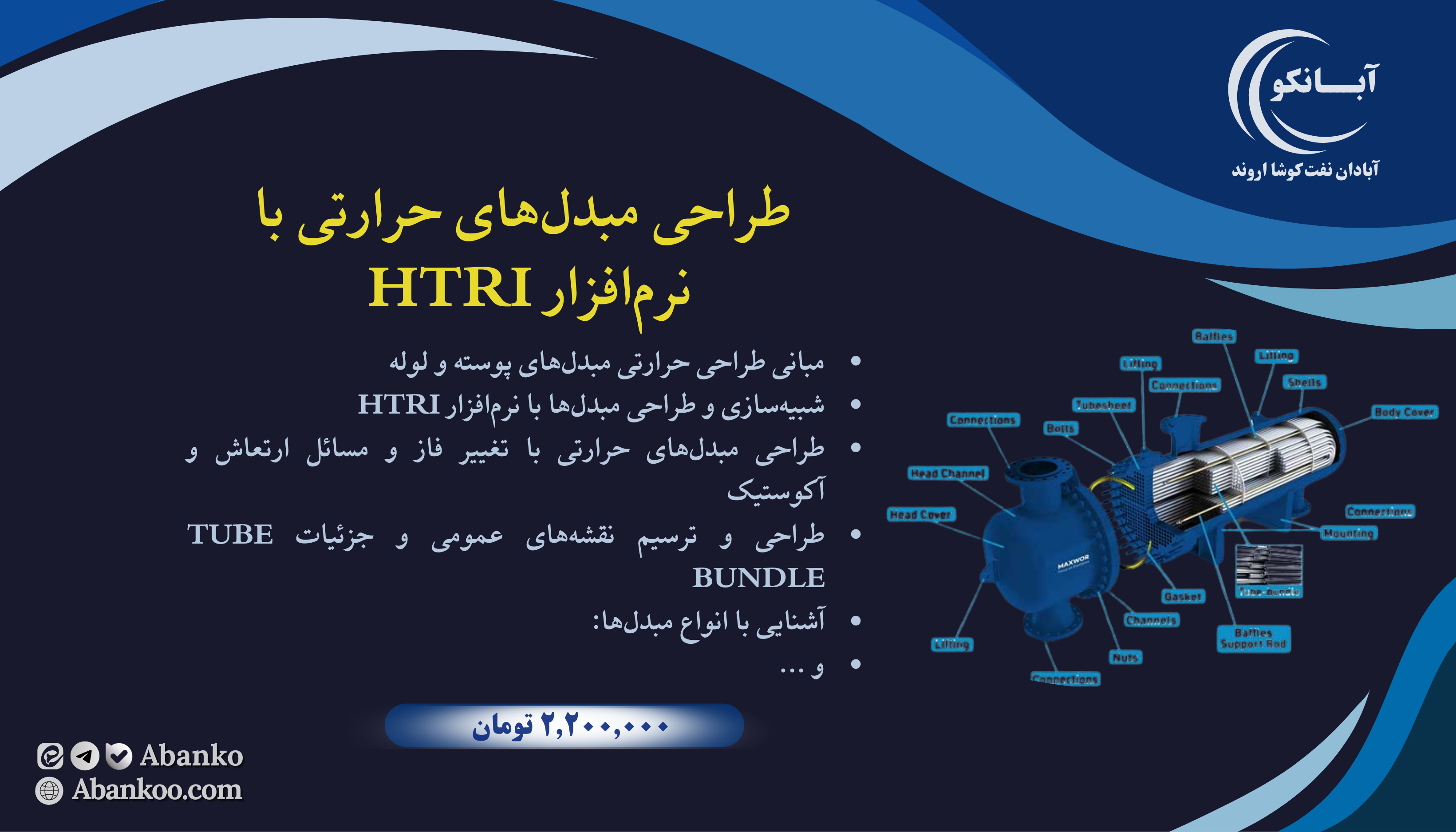 طراحی مبدل‌های حرارتی با نرم‌افزار HTRI